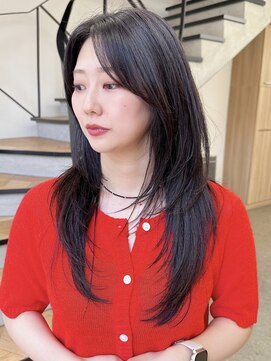 ミリ(mm) レイヤーカット オリーブベージュ カラー 韓国 髪質改善 仙台