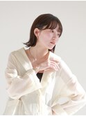 大人可愛い外はねボブスタイル