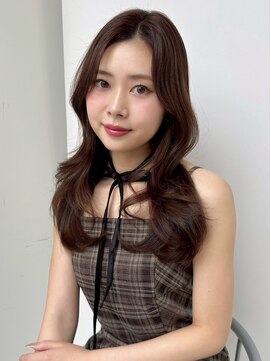 ランテルディ 渋谷(LANTERDIT) チョコレートブラウン 韓国くびれヘア 顔周りカット 艶髪 20代