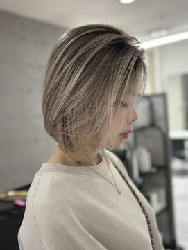 ウル 岡山駅店(ULu.) ハイトーンケアブリーチミルクティーベージュダブルカラー岡山駅