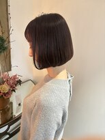 ユウヘアー 本山店(U Hair)&nbsp;ボルドーカラー/ボブスタイル/艶カラー/高保湿トリートメント