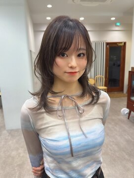 モク 立川(moc) 韓国風レイヤーカットブリーチダブルカラー前髪