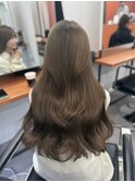 ブリーチなしダブルカラーレイヤーカットミルクティーベージュ