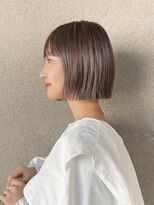 ガーデン 渋谷(GARDEN)&nbsp;小顔ミルクティーブロンドヘアスタイル前髪似合わせ外ハネボブ