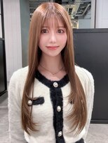 アルバム 池袋(ALBUM)&nbsp;ロング美髪前髪カット韓国ヘアおくれ毛_F30587