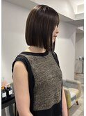 【RURI】10代20代/切りっぱなしボブ/グレージュ/福岡天神