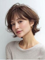 Heart's美人設計と白髪ぼかし専門店 青山表参道店 脱白髪染め/ショートヘア【ハーツ】&nbsp;白髪ぼかし脱白髪染め似合わせショートボブ40代50代60代