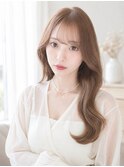シースルーレイヤーロング☆ミルクティベージュ