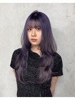 ヌル ヘア デザイン(nullus hair desigh)&nbsp;【nullus ai】ハッシュカット × ハイトーンカラー × パープル