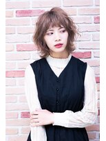 ヘアーメイク ラグズ(Hair Make Luxtz)&nbsp;ミディウルフ/ことりベージュ/ゆるふわカール/アースカラー