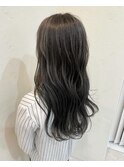 極細コントラストハイライト×グレーアッシュ