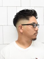 メリケンバーバーショップ コウベ(MERICAN BARBERSHOP KOBE) スキンフェードジェットモヒカン束間ベリショパーマ