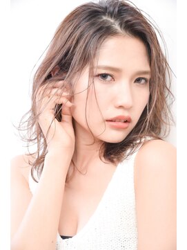 ヘアーワークス ボナ ウニクス店(HAIR WORKS bona) ハイトーンウェーブミディ
