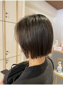 フラットボブ　ミニボブ　ぷつんとカット