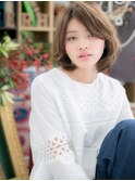 大人かわいい小顔くせ毛風ボブパーマc5戸田公園20代30代40代
