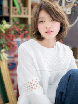 カバーヘア ブリス 戸田公園西口店(COVER HAIR bliss) 大人かわいい小顔くせ毛風ボブパーマc5戸田公園20代30代40代