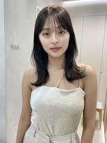 フィルムス 田町芝浦(FILMS) ブリーチホワイトグレージュダブルカラーレイヤーカット韓国田町