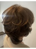 白髪ぼかしハイライト&ボリュームアップスタイル