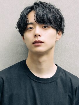 ガーデン 銀座(GARDEN) ダークアッシュ ニュアンスパーマ 韓国マッシュ スペインカール