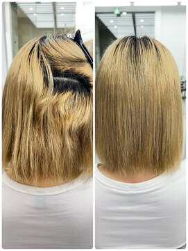 ビューブルー 亀戸錦糸町(VIEW BLUE) 美髪シアーカラーピンクブラウンショートカット切りっぱなしボブ