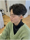 【フェザーパーマ】名古屋フェザーショートセンターパートコンマ