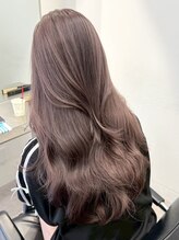 《ブルベ夏×ラベンダーアッシュ》ワンブリーチで、透けるような透明感を＊[原宿/表参道/ダブルカラー]