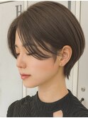 ショート/ハンサムショート/暗めカラー/グレーブラウン