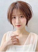 Say.ショートボブひし形ショートヘーゼルグレージュモーヴピンク