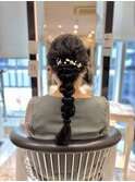 結婚式にオススメ編みおろしアレンジ