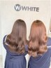 ★ダスティグレー・ペールグレージュ色☆　Wカラー+カット+ラグジュアリーTR