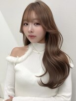 アイトーキョーエス 渋谷(AI TOKYO S)&nbsp;ミルクブラウンブリーチなしダブルカラーレイヤーワンホンヘア