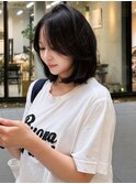 韓国ボブ×シースルーバング 顔まわりレイヤー