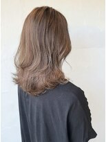 エルプラスヘアー 平尾店(L+hair)&nbsp;30代40代うる艶ベージュブリーチなしウルフレイヤー