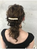 パーティヘアセット ローポニーアレンジ