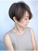 【morio池袋】大人可愛い前下がり透け感ショート♪