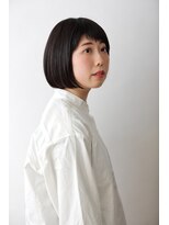 オーガニック アトリエ 大宮(organic+atelier)&nbsp;黒髪ショートのパッツンボブ×コスメストレートパーマ×大宮