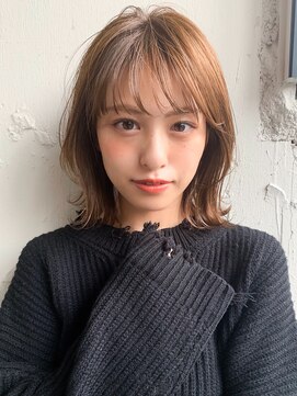 キリ 表参道(kyli) ★大人かわいいボブウルフ薄めバングくびれヘアココアブラウン