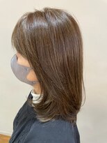 イーストハムヘッドショップ(EAST HAM head shop) 内巻きセミディー グレージュハイライト 白髪ぼかしハイライト