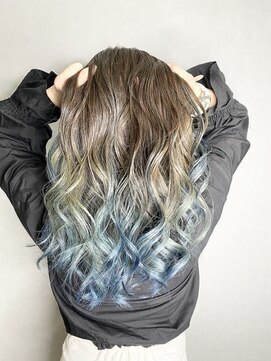 ワット 原宿店(W) 【W-ワット-原宿店】ハイトーンブルーグラデ