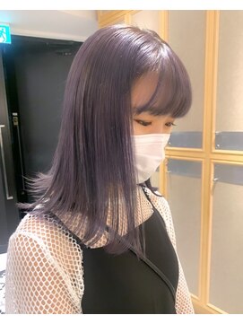 ヘアサロン ガリカ 表参道(hair salon Gallica) 【柴田優香】バイオレットパープル寒色系カラー派手髪透明感