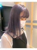 【柴田優香】バイオレットパープル寒色系カラー派手髪透明感