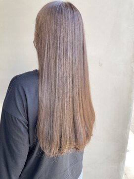 ヘアー アイス 御器所本店(HAIR ICI) 30代40代ストレートロング透け感カラーイルミナカラー脱白髪染め