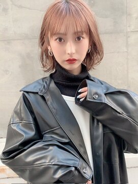 アイユー(ii+U) ミルクティーピンク　ベージュピンク　レイヤーロング