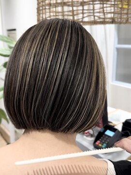 コノアラボ 守谷店(Conoah labo) 脱白髪染めハイライト/白髪染め/白髪ぼかし/ボブ/ショート/守谷