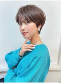 前髪長め大人小顔ショート30代40代50代　藤沢