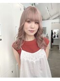 ケアブリーチ×ハイトーン×ピンクベージュ(表参道)