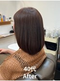 40代 艶のある白髪ぼかし 髪質&頭皮改善ヘアエステ
