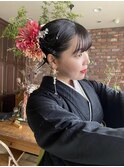 【macana指名】ヘアセット 生花ヘア 卒業式ヘア