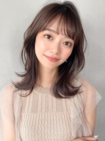 艶感くびれヘア薄めバングイメチェン大人可愛い#312f0227