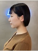 イメチェン外ハネボブ美髪ワイドバング/ショートボブ髪質改善